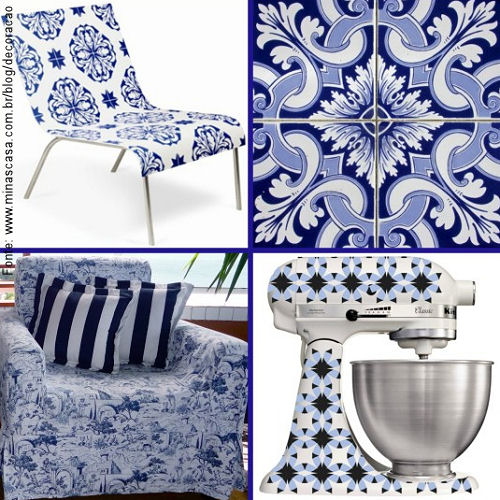 A poltrona "São Luiz", em Corian, da designer Flávia Pagotti Silva, tecidos e até mesmo eletrodomésticos: tudo pode receber a típica azulejaria portuguesa como estampa.